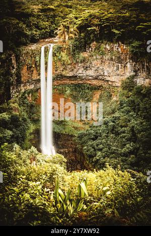 Cascade de Chamarel, Parc National des Gorges de la rivière Noire, Maurice, Afrique Banque D'Images