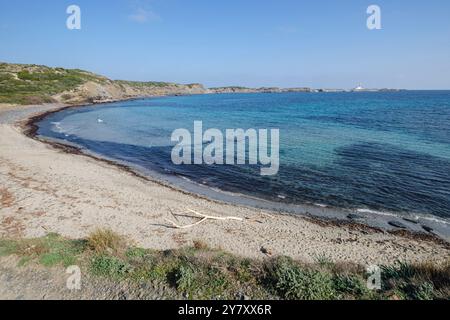 Plage de Tortuga, Parc naturel de s'Albufera des Grau, Minorque, Iles Baléares, Espagne Banque D'Images