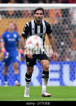 ISTANBUL - Magomed Ozdoev de PAOK Saloniki lors du match de l'UEFA Europa League entre Galatasaray SK et PAOK FC au stade Ali Sami Yen Spor Kompleksi le 25 septembre 2024 à Istanbul, Turquie. ANP | Hollandse Hoogte | GERRIT VAN KEULEN Banque D'Images