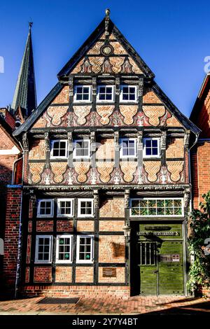 Furhmannshaus (1553) dans la vieille ville de Buxtehude, Fischerstraße 3, Buxtehude, basse-Saxe, Allemagne Banque D'Images