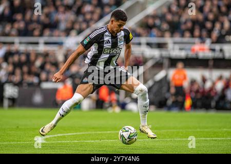Newcastle upon Tyne, Royaume-Uni. 1er octobre 2024. Newcastle upon Tyne, Angleterre - 1er octobre : William Osula de Newcastle lors du match de la Carabao Cup 2024/25 entre Newcastle United FC et AFC Wimbledon au St James Park le 1er octobre 2024 à Newcastle upon Tyne, Angleterre. (Richard Callis/SPP) crédit : photo de presse sportive SPP. /Alamy Live News Banque D'Images