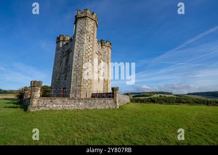 Tour Hiorne à Arundel Park, Arundel, West Sussex, Angleterre, Royaume-Uni. Banque D'Images