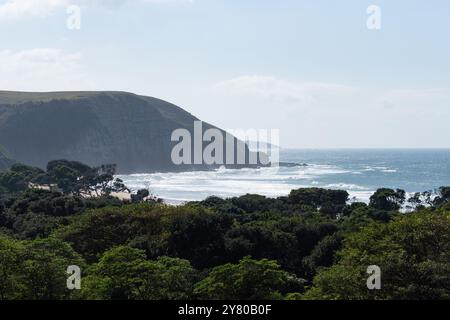 Wild Coast, Afrique du Sud, vue sur la mer près de Cofee Bay Banque D'Images