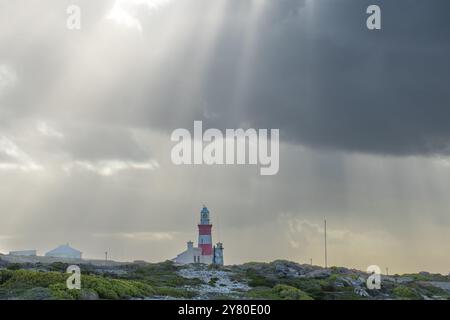 Phare du cap Agulhas, la pointe sud géographique de l'Afrique Banque D'Images