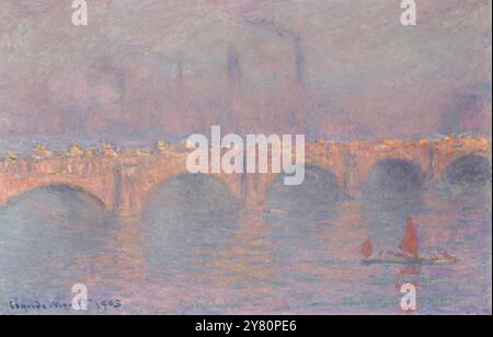 Claude Monet - Pont de Waterloo - Soleil voilé - 1903 Banque D'Images