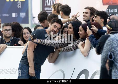 Saint-Sébastien, Espagne. 19 septembre 2024. Javier Bardem arrive à l'hôtel Maria Cristina pour le 72e Festival international du film de San Sebastian. Crédit : SOPA images Limited/Alamy Live News Banque D'Images