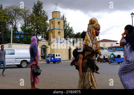 Ethiopie : scène de la vie quotidienne à Harar (Harar-Gey ou simplement Gey), une ville fortifiée de l'est de l'Ethiopie. Harar Jugol, la vieille ville fortifiée, a été répertoriée Banque D'Images