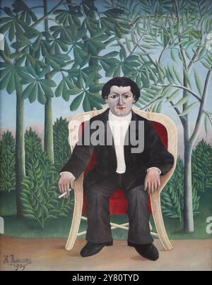 Portrait de Joseph Brummer par le peintre impressionniste français Henri Rousseau à la National Gallery, Londres, Royaume-Uni Banque D'Images