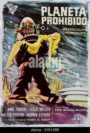 Planète interdite, 1956. Film de science-fiction américain réalisé par Fred M. Wilcox et mettant en vedette Walter Pidgeon, Anne Francis et Leslie Nielsen. Banque D'Images