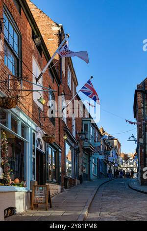 Lincoln, une ville dans les East Midlands, connue pour la cathédrale médiévale de Lincoln. Banque D'Images