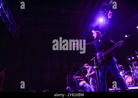 Philadelphie, États-Unis. 1er octobre 2024. The Midnight joue au Franklin Music Hall de Philadelphie, Pennsylvanie, le 1er octobre 2024 lors de leur tournée CHROME NIGHTS avec Chromeo. (Photo de Nick Piacente/Sipa USA) crédit : Sipa USA/Alamy Live News Banque D'Images