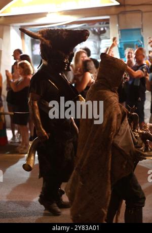 8 août 2024, Muravera événement traditionnel sarde de masques et autres métiers à Muravera, près de Cagliari la capitale de la Sardaigne, Italie. FAMA © Fausto Marci Banque D'Images