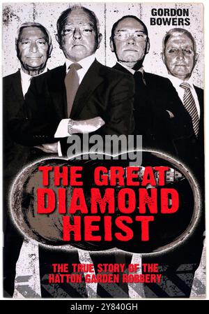 The Great Diamond Heist - par Gordon Bowers. Couverture du livre, installation du studio. Banque D'Images