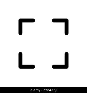 Vecteur d'icône plein écran. Développer en plein écran signe et symbole. Symbole flèches Illustration de Vecteur