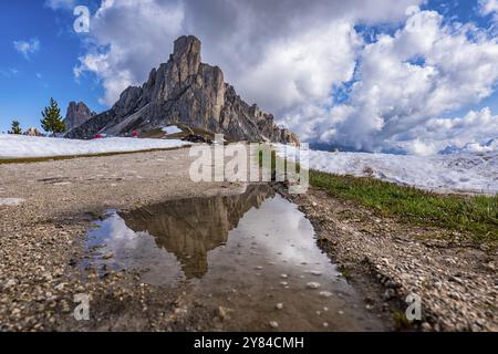 Mont Regusela sur le col de Giau dans les dolomites Banque D'Images