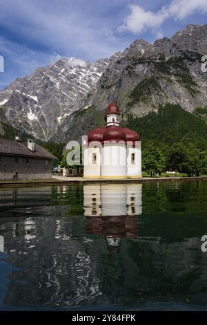 Église Saint-Barthélemy à Koenigssee en Bavière, Allemagne, Europe Banque D'Images