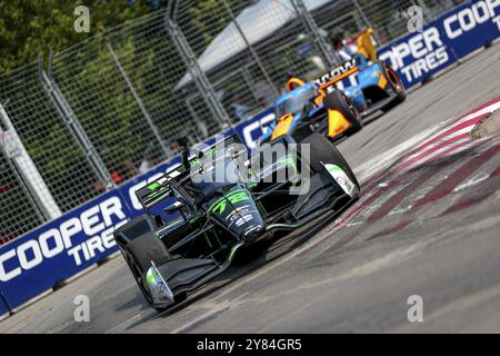 AGUSTIN HUGO Canapino (R) (78), d'Arrecifes, Argentine, court dans les rues pendant le Honda Indy Toronto à Toronto, ON, CAN Banque D'Images