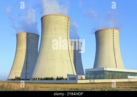 Centrale nucléaire, Dukovany, République tchèque, Europe Banque D'Images