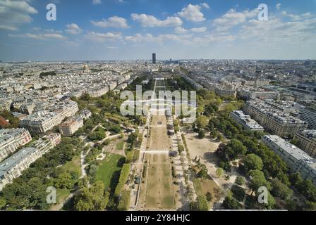 Champ de mars vu d'en haut Banque D'Images