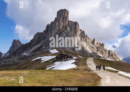 Mont Regusela sur le col de Giau dans les dolomites Banque D'Images