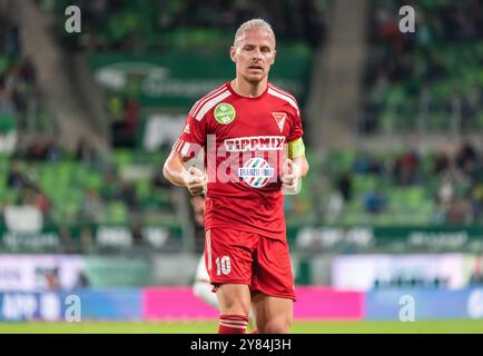 Budapest, Hongrie – 9 octobre 2022. L'ailier de Debrecen Balazs Dzsudzsak lors du match de Liga hongrois Ferencvaros vs Debrecen (2-0). Banque D'Images