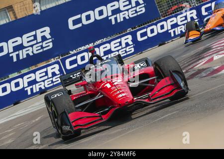 WILL POWER (12) de Toowoomba, Australie court dans les rues pendant le Honda Indy Toronto à Toronto, ON, CAN Banque D'Images