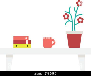 Icône de couleur de la table basse. Meubles de salon Illustration de Vecteur