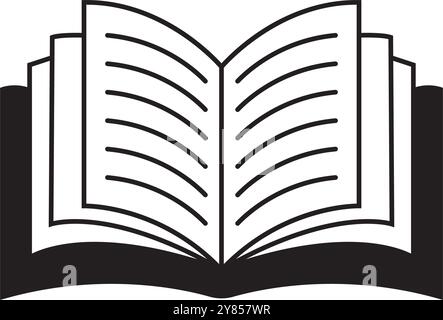 conception de logo d'illustration vectorielle d'icône de livre Illustration de Vecteur