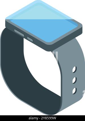 Icône isométrique Smart Watch. Dispositif numérique à main Illustration de Vecteur