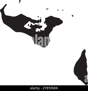 Carte de la conception d'illustration vectorielle de la région de Tonga Illustration de Vecteur