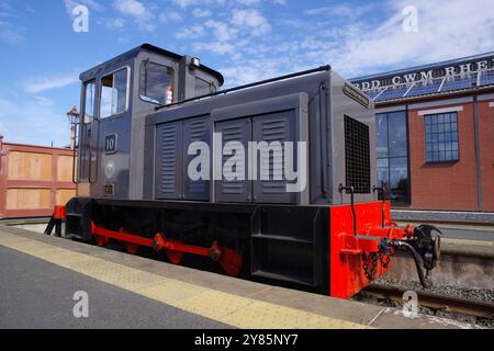 Vale of Rheidol, Diesel, locomotive, No 11, Aberyswith, station, Ceredigion, pays de Galles, Royaume-Uni. Banque D'Images