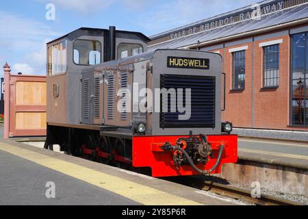 Vale of Rheidol, Diesel, locomotive, No 11, Aberyswith, station, Ceredigion, pays de Galles, Royaume-Uni. Banque D'Images