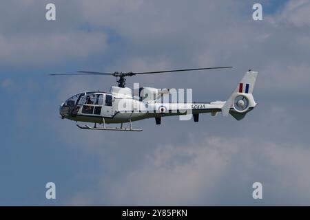 Westland, Aerospatiale, sa 341, G-CBSI, XZ934, Shuttleworth, Collection, Biggleswade, Bedfordshire, Angleterre, Royaume-Uni. Banque D'Images