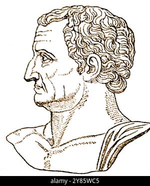 Un vieux portrait de l'empereur romain, Nerva (32-98). Il est né Marcus Cocceius Nerva - un antico ritratto dell'imperatore romano Nerva (32-98). ERA nato Marco Cocceio Nerva Banque D'Images