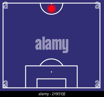 Position de football en avant, attaque de joueur de football, équipe de football en avant, stratégie d'attaque, plan de football, formation sportive du joueur, position et tactique, vec Illustration de Vecteur