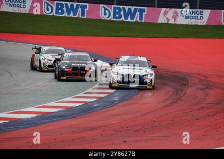 Joseph Warhurst (GBR) / Tom Edgar (GBR), #47, BMW M4 GT4, Team : FK performance Motorsport (DEU), M Ritson (GBR) / Gianni van de Craats (NLD), #48, BMW M4 GT4, Team : FK performance Motorsport (DEU), Motorsport, ADAC GT4 Allemagne, 2024, Red Bull Ring, Spielberg, Oesterreich, 29.09.2024 Foto : Eibner-Pressefoto/Juergen Augst Banque D'Images