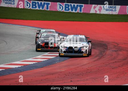 Joseph Warhurst (GBR) / Tom Edgar (GBR), #47, BMW M4 GT4, Team : FK performance Motorsport (DEU), M Ritson (GBR) / Gianni van de Craats (NLD), #48, BMW M4 GT4, Team : FK performance Motorsport (DEU), Motorsport, ADAC GT4 Allemagne, 2024, Red Bull Ring, Spielberg, Oesterreich, 29.09.2024 Foto : Eibner-Pressefoto/Juergen Augst Banque D'Images