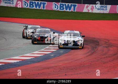 Joseph Warhurst (GBR) / Tom Edgar (GBR), #47, BMW M4 GT4, Team : FK performance Motorsport (DEU), M Ritson (GBR) / Gianni van de Craats (NLD), #48, BMW M4 GT4, Team : FK performance Motorsport (DEU), Motorsport, ADAC GT4 Allemagne, 2024, Red Bull Ring, Spielberg, Oesterreich, 29.09.2024 Foto : Eibner-Pressefoto/Juergen Augst Banque D'Images