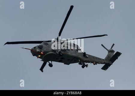 Des hélicoptères Mitsubishi SH-60K Seahawk avec l'escadron 51 de développement aérien de la Force d'autodéfense maritime japonaise (JMSDF), volant près de la base aérienne NAF Atsugi Banque D'Images