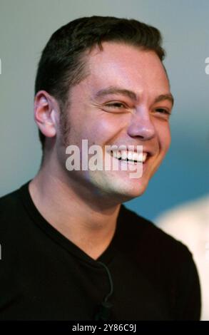 Milan Italie 21/05/2006 : Tiziano Ferro, chanteur italien, pendant l'émission de télévision "Che Tempo che Fà" Banque D'Images