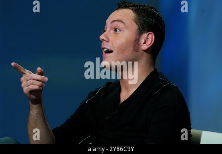 Milan Italie 21/05/2006 : Tiziano Ferro, chanteur italien, pendant l'émission de télévision "Che Tempo che Fà" Banque D'Images