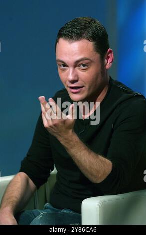 Milan Italie 21/05/2006 : Tiziano Ferro, chanteur italien, pendant l'émission de télévision "Che Tempo che Fà" Banque D'Images