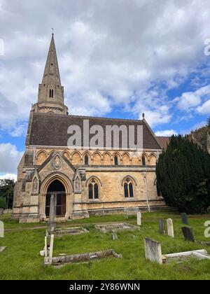 Église paroissiale All Saints, conçue par Sir George Gilbert Scott, consacrée en 1862. Nocton, Lincolnshire, Angleterre Banque D'Images