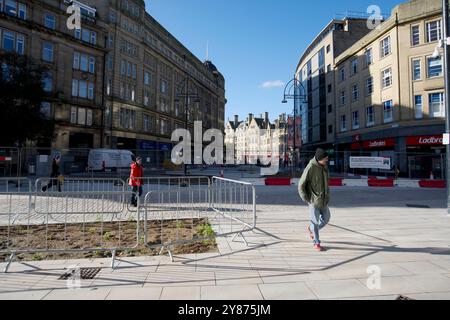 Bradford se prépare à être UK City of culture 2025. De vastes zones du centre-ville sont piétonnes. Banque D'Images