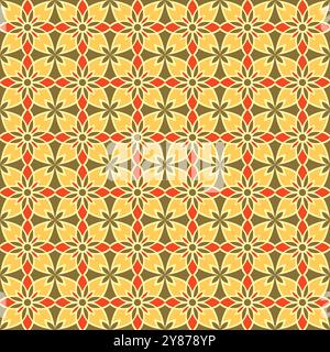 Talavera Pattern Vector. Patchwork indien. Azulejos Portugal. Ornement turc Illustration de Vecteur