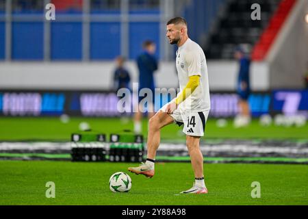 Linz, Autriche. 03 Oct, 2024. LINZ, AUTRICHE - 3 OCTOBRE : Valon Berisha du LASK lors de l'échauffement lors du match de la phase MD1 de l'UEFA Conference League 2024/25 entre le LASK et la Djurgarden Oberoesterreich Arena le 3 octobre 2024 à Linz, Autriche.241003 SEPA 20 006 - 20241003 PD8018 crédit : APA-PictureDesk/Alamy Live News Banque D'Images