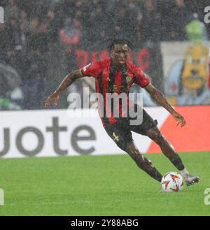 Roma, Latium, ITALIE. 3 octobre 2024. 03/10/2024 Rome, Stadio Olimpico, match de football valable pour Europa League 2024/24 entre SS Lazio vs SSC vs FC Nice. En photo : Dante (crédit image : © Fabio Sasso/ZUMA Press Wire) USAGE ÉDITORIAL SEULEMENT! Non destiné à UN USAGE commercial ! Banque D'Images