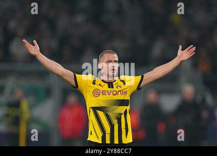 Dortmund, Allemagne. 1er octobre 2024. Julian Ryerson lors du match de Ligue des Champions - MD2 entre Borussia Dortmund et Celtic au signal Luna Park, Dortmund, Allemagne. Crédit : Ulrik Pedersen/Alamy Banque D'Images