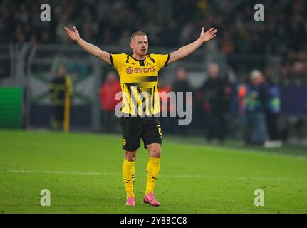 Dortmund, Allemagne. 1er octobre 2024. Julian Ryerson lors du match de Ligue des Champions - MD2 entre Borussia Dortmund et Celtic au signal Luna Park, Dortmund, Allemagne. Crédit : Ulrik Pedersen/Alamy Banque D'Images