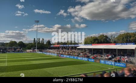 Le Hayes Lane Stadium accueille le Bromley FC à Londres, au Royaume-Uni Banque D'Images